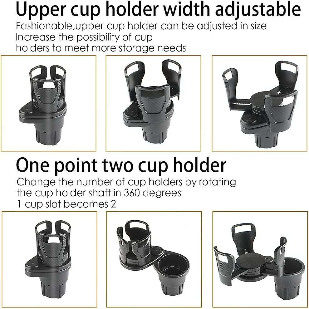 Promise Model 001 Dual Car Cup Holder Water Bottle Holder - 360° Adjustable Multifunctio<i></i>nal Car Acce